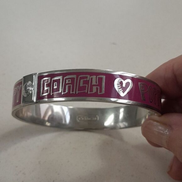 Coach Fushia Valentine "Poppy" Bracelet...E.U. C. - Picture 1 of 4
